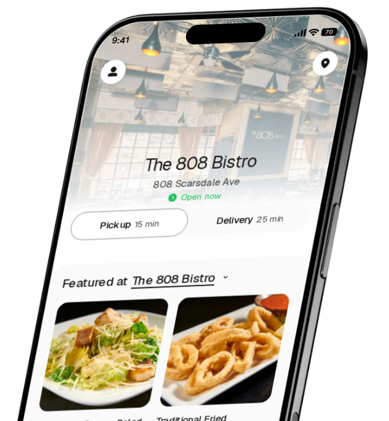 The 808 Bistro app preview