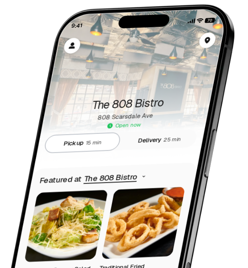 The 808 Bistro app preview