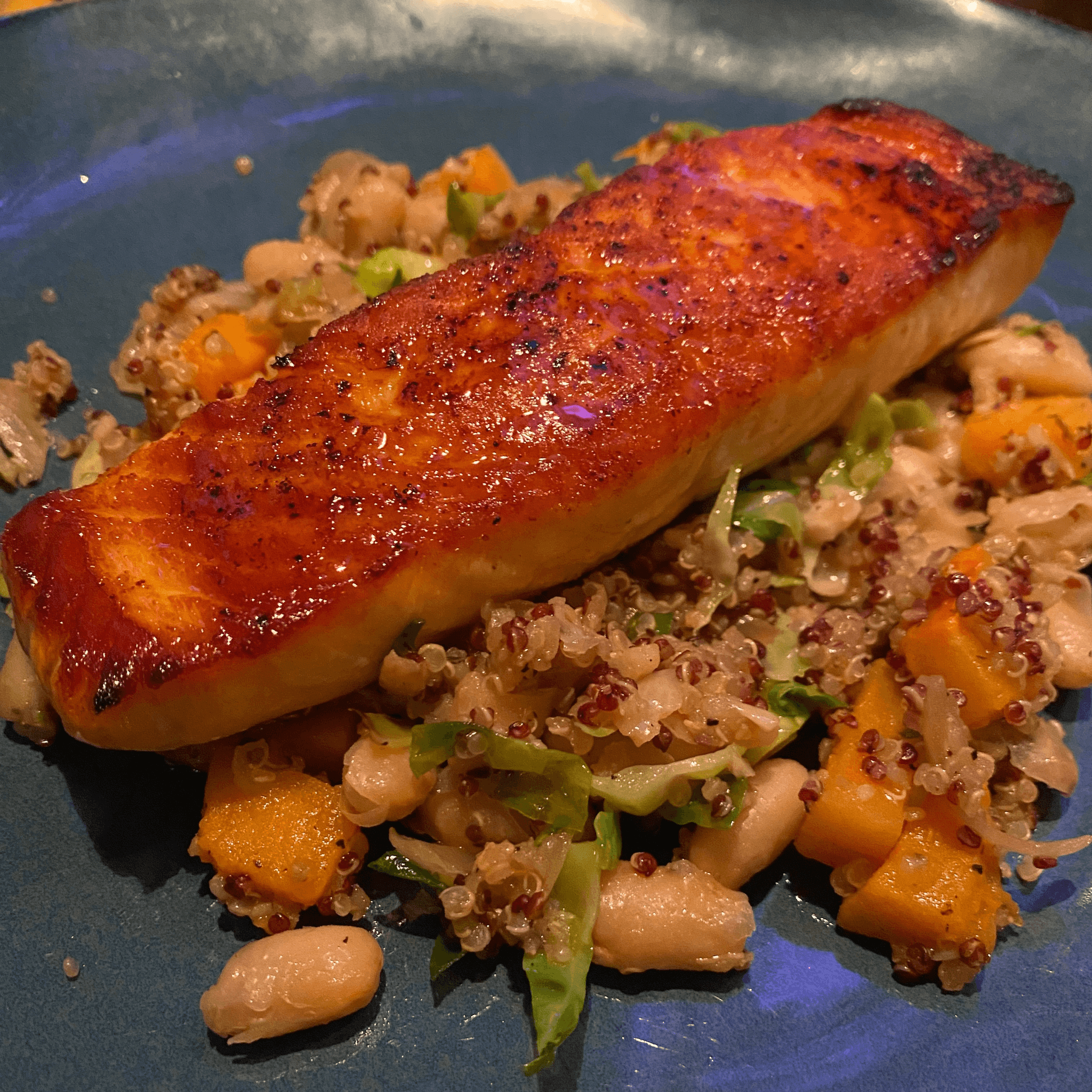 Maple Glazed Salmon.