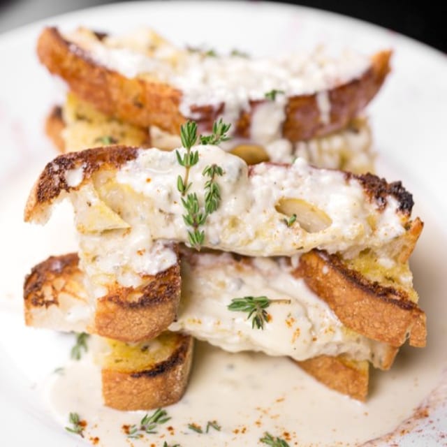 Garlic Bread Tower.