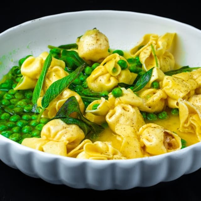 Pear & 3 Cheese Sacchetti.