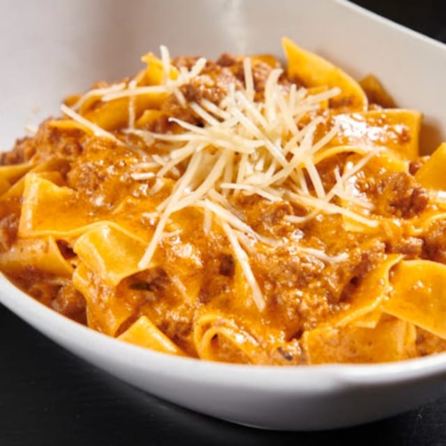 808's Award Winning Pappardelle Bolognese.