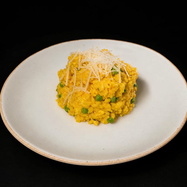 Spring pea risotto.