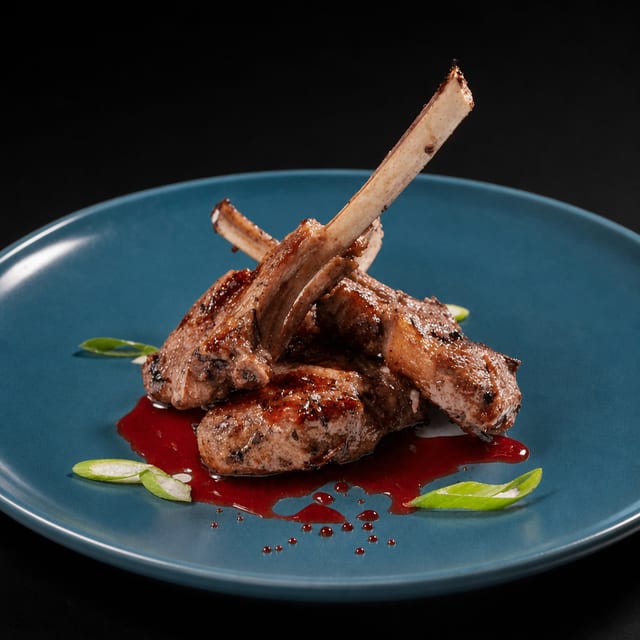 Herb-Grilled Lollipop Lamb Chops.