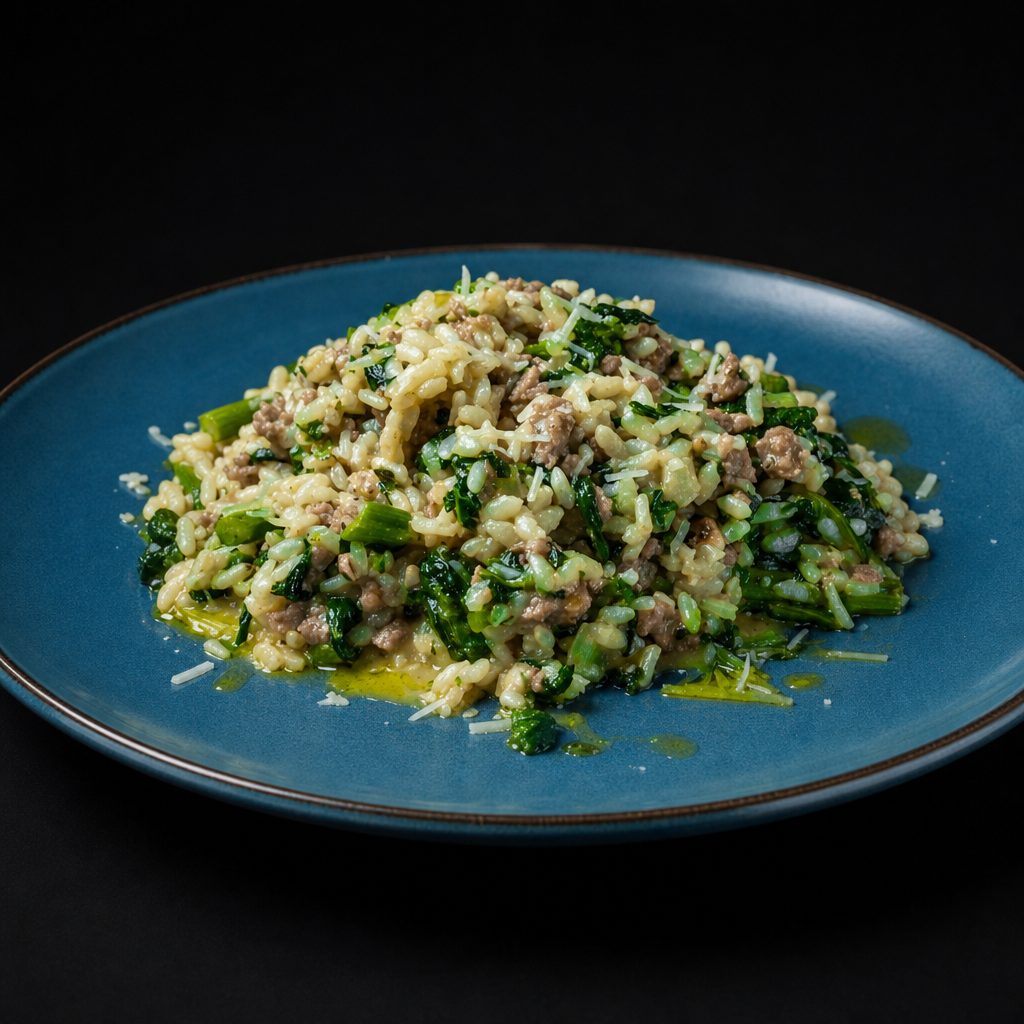 Sausage & Broccoli Rabe Risotto.